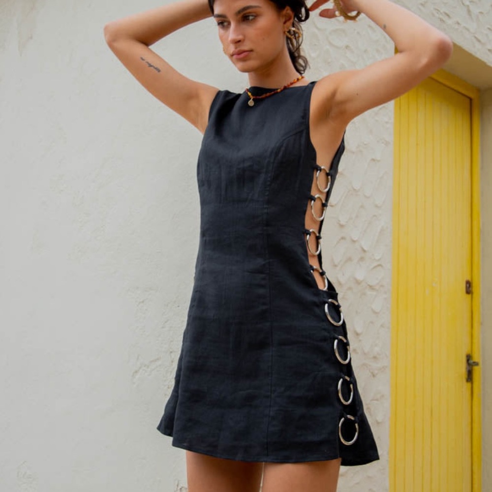 VRG GRL Discoteca Mini Black Dress